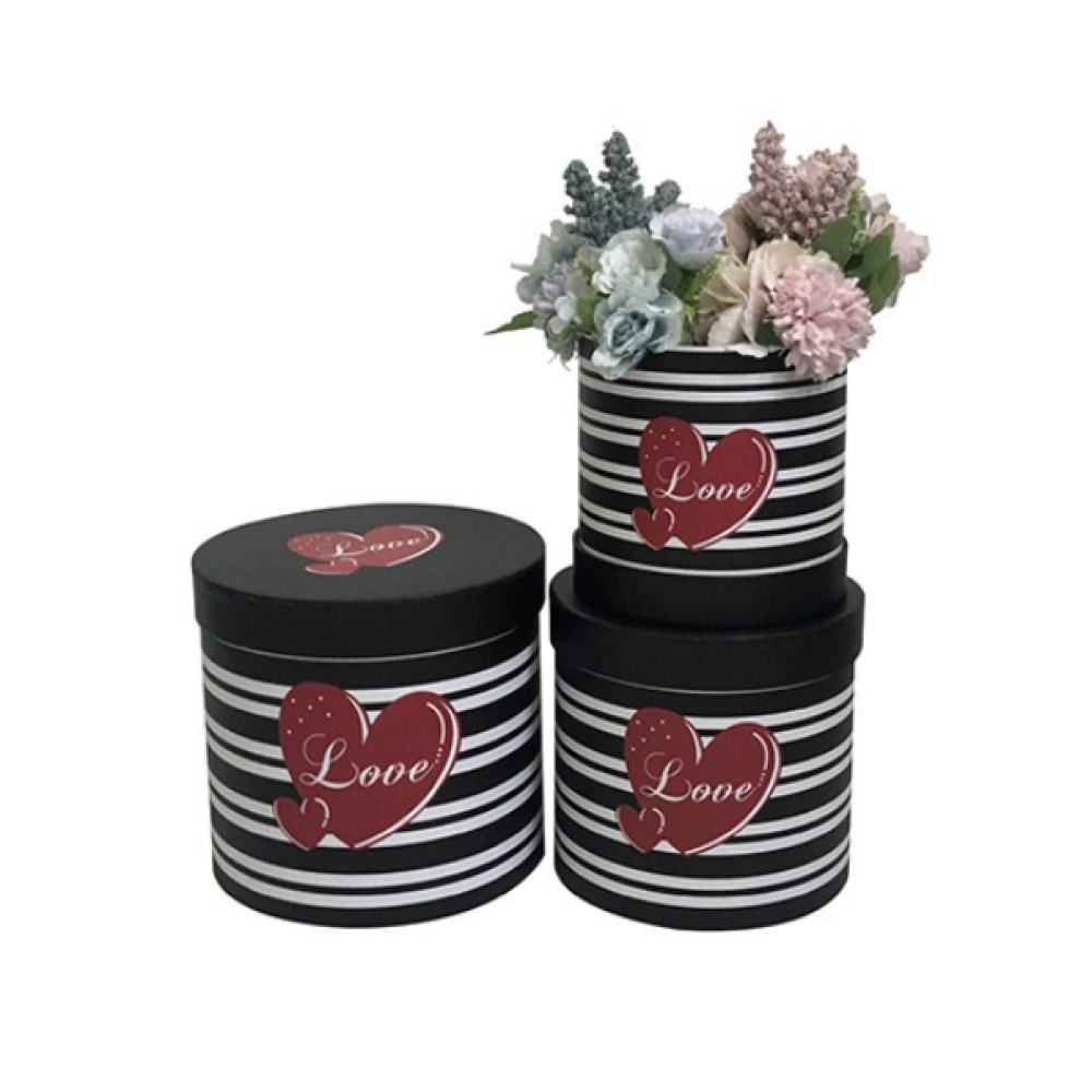 Flower Gift Box With Lids Set Of 3